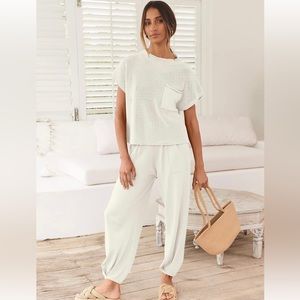 White Knit Sweater Set